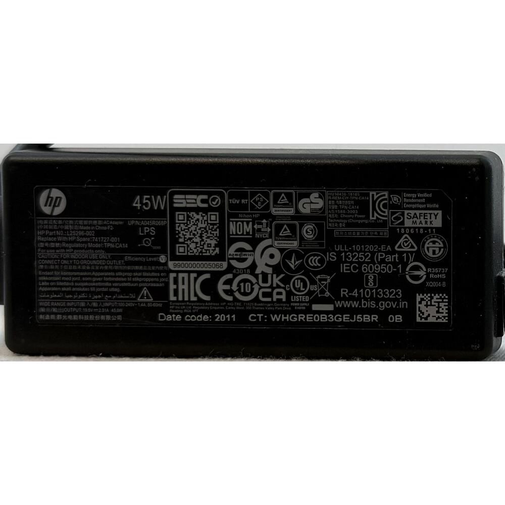 Genuine HP 45W Blue Tip Charger L25296-002 TPN-CA14 19.5V 2.31A
